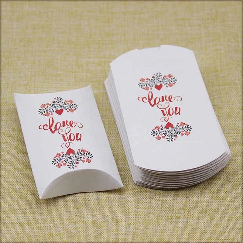 hot sales pillow paper box CMYK printing Xmas design for packaging gifts