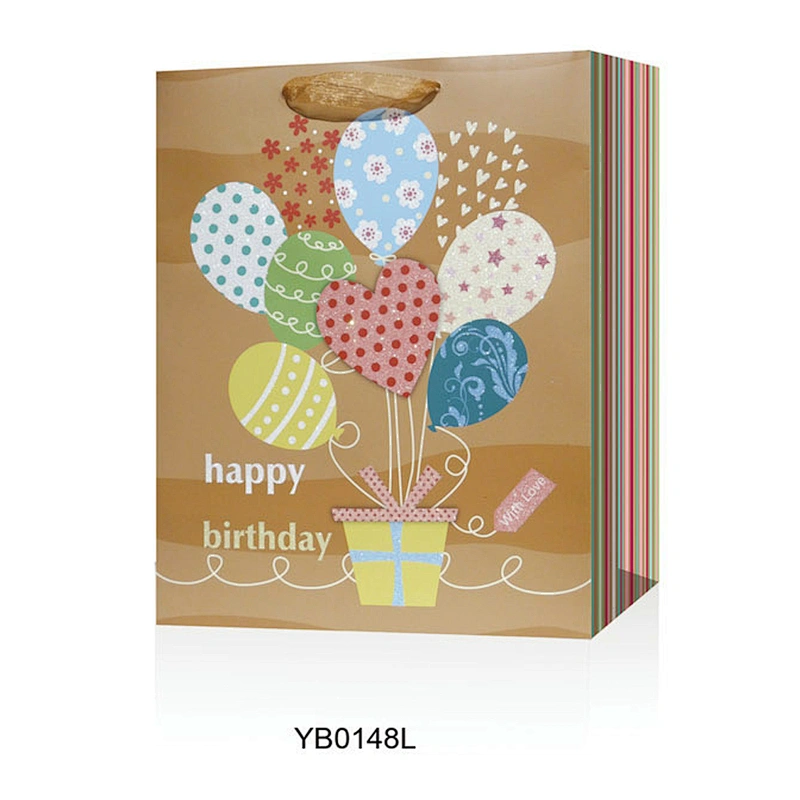 Best Selling High Quality Geometric Design 210gsm C1S Paper Gift Bags with Flat Paper Handles Custom Handmade Customized