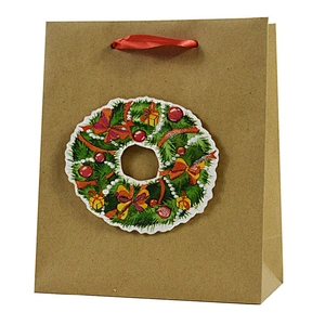 Factory direct supply Christmas gift bag excellent quality craft packaging