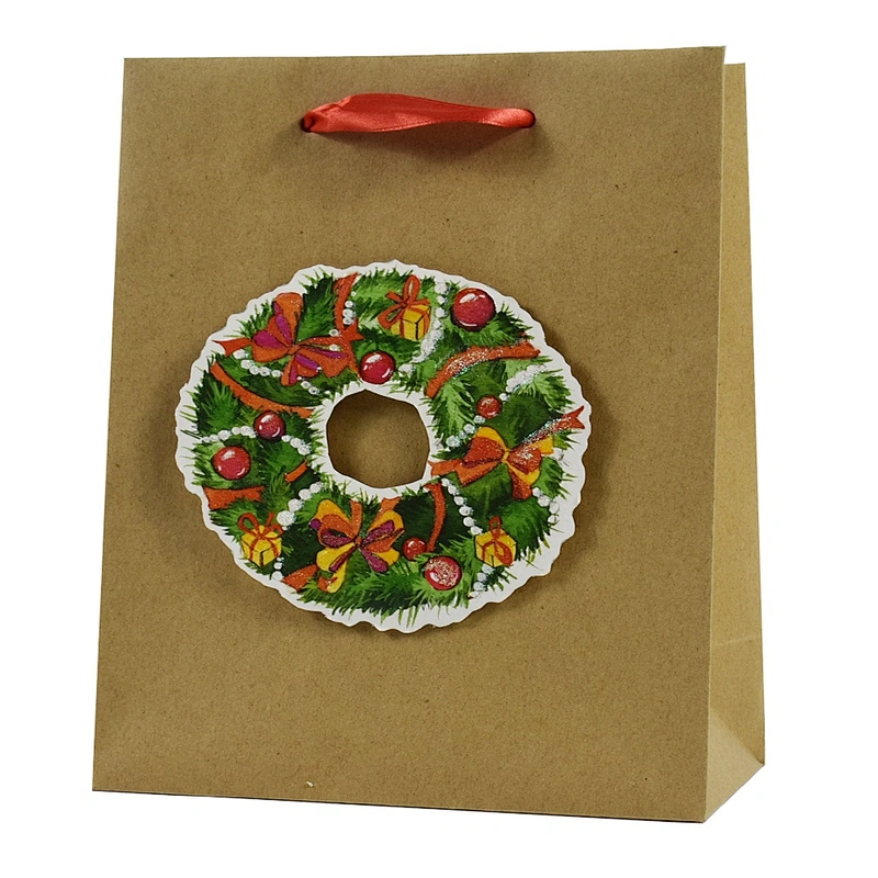 Factory direct supply Christmas gift bag excellent quality craft packaging