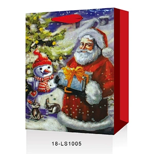 Best sell wholesale gift packaging Bag Good style Various Santa Claus patterns Packaging