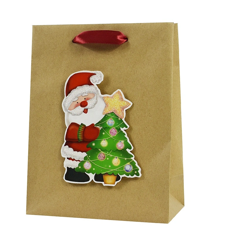 Factory direct supply Christmas gift bag excellent quality craft packaging