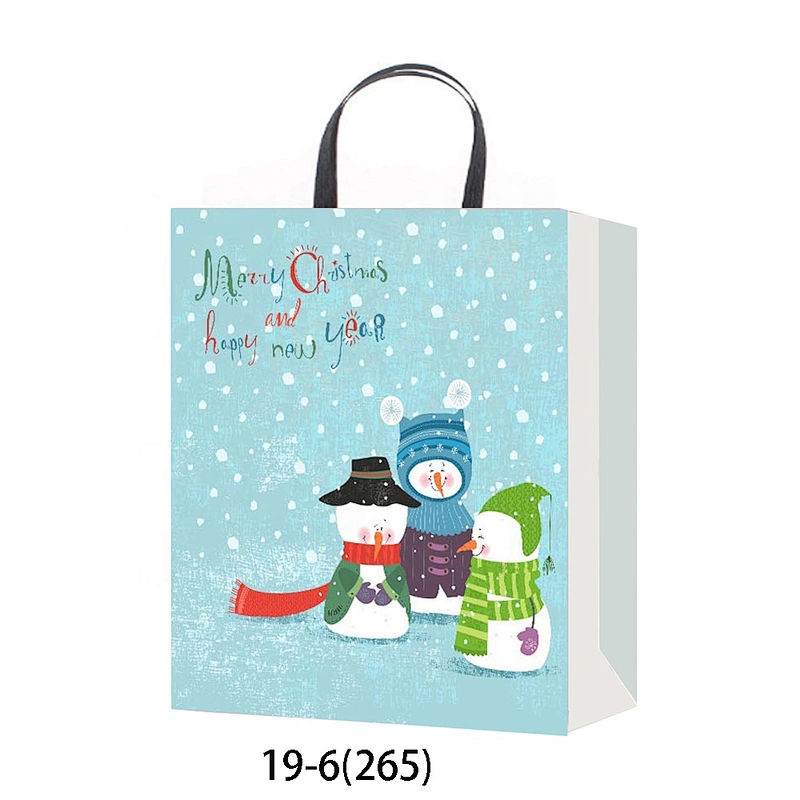 High quality custom color Snowflake pattern gift packaging Bag Good style Various Christmas gift bag Packaging
