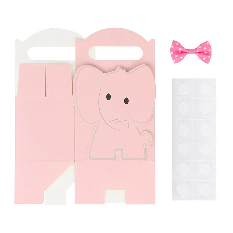 lovely baby elephant paper boxes CMYK printing with matte lamination design for gifts packaging