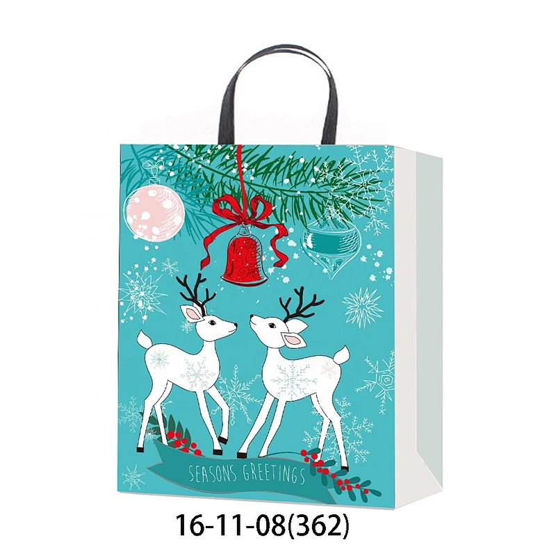 Retail  Paper Bag Christmas Shopping paper Gift Bags Logo Gift Packaging Bag  Christmas
