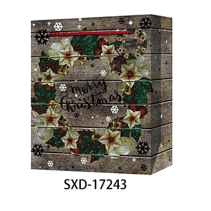 Cheap custom design Christmas gift bag packaging Bag Good style Retro Packaging