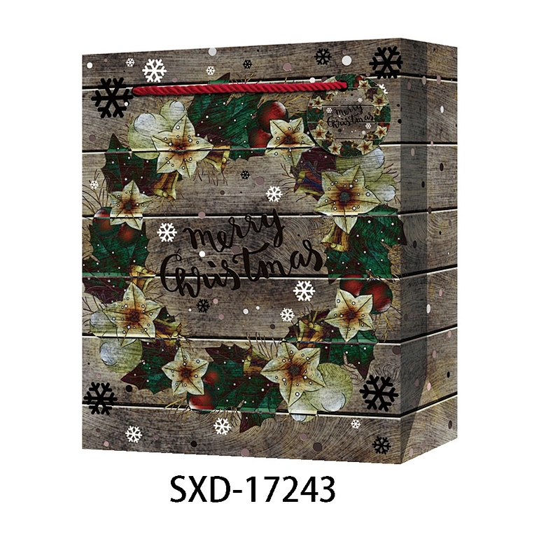 Cheap custom design Christmas gift bag packaging Bag Good style Retro Packaging