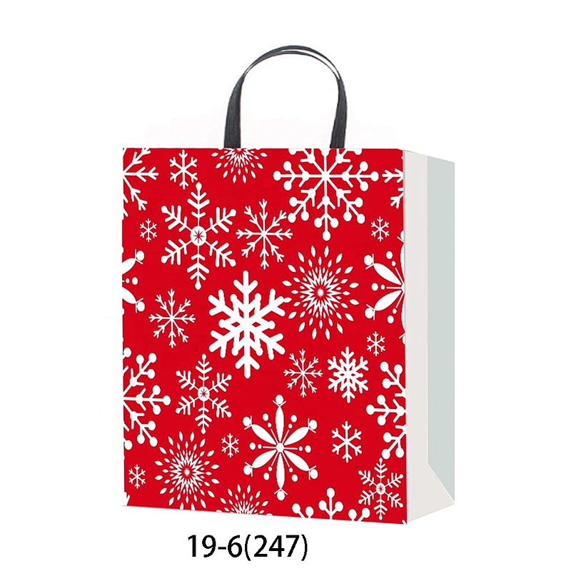 High quality custom color Snowflake pattern gift packaging Bag Good style Various Christmas gift bag Packaging