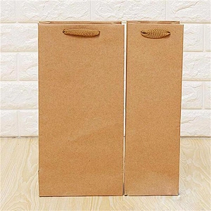 Surprise price hot sales kraft paper bag with for packing wine and other gifts