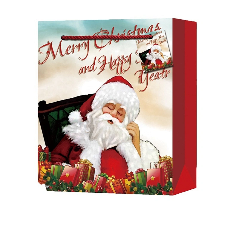 Christmas Packing Shopping paper Gift Bags With Logo Popular Gift Packaging Bag Various Christmas Gift Bag Packaging