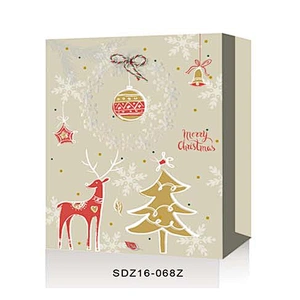 Christmas Paper Bag Gift Bags With  Customized Logo Gift Packaging Bag Various