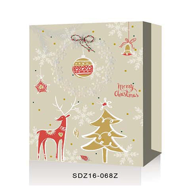 Christmas Paper Bag Gift Bags With  Customized Logo Gift Packaging Bag Various