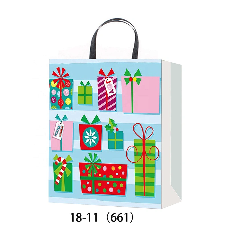 China custom fashion gift packaging Bag Good style Packaging bag with Santa Claus pattern