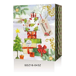 Custom Shopping Bags  Paper With Logo Popular Gift Packaging Bag Various Christmas Gift Bag Packaging