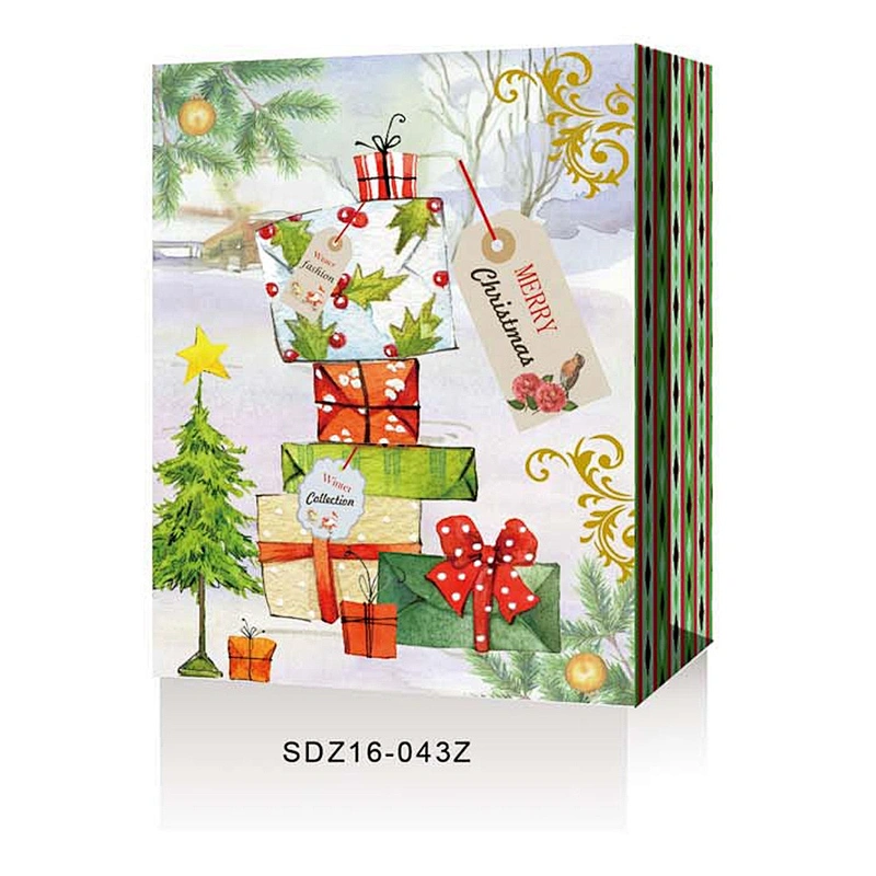 Custom Shopping Bags  Paper With Logo Popular Gift Packaging Bag Various Christmas Gift Bag Packaging