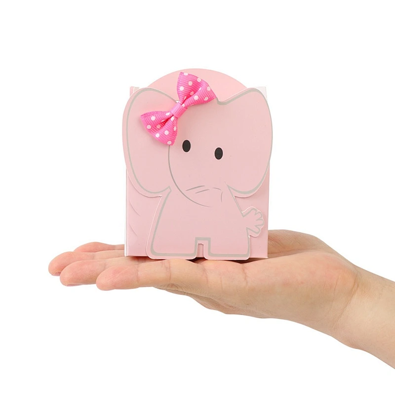 lovely baby elephant paper boxes CMYK printing with matte lamination design for gifts packaging
