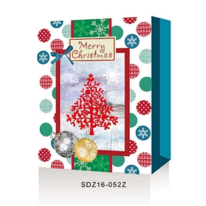 Christmas Packing Shopping paper Gift Bags With Logo Popular Gift Packaging Bag Various Christmas Gift Bag Packaging