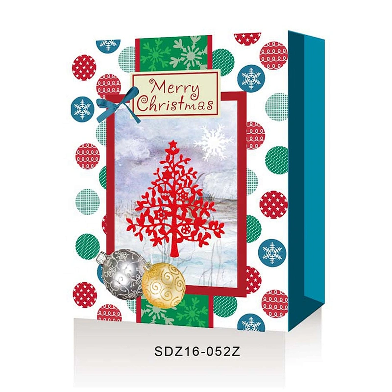 Christmas Packing Shopping paper Gift Bags With Logo Popular Gift Packaging Bag Various Christmas Gift Bag Packaging