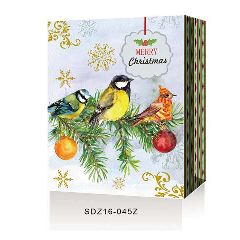 Paper Bag Christmas Shopping paper Gift Bags With  Customized Logo Gift Packaging Bag Various Christmas