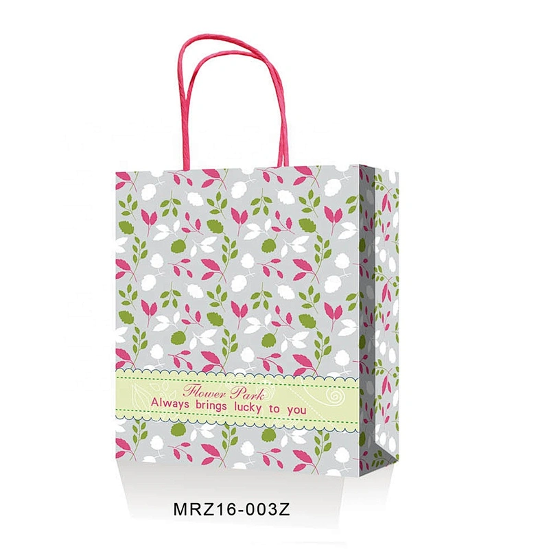 Customize Design  gift packaging Bag fashion style lovely Colorful flower pattern Packaging