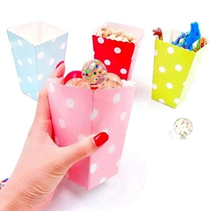 Hot sales paper box one color dot printing design for packaging popcorn or other foods