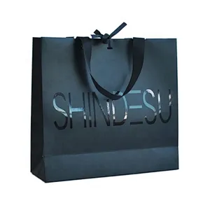 Black printing Color and Hot Stamping Wholesale Paper Bags