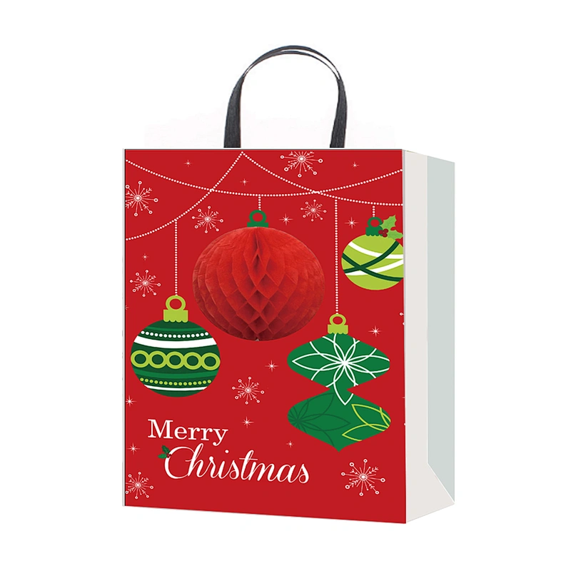 2021 Christmas Paper Bag Gift Bags With  Customized Logo Gift Packaging Bag Various Christmas