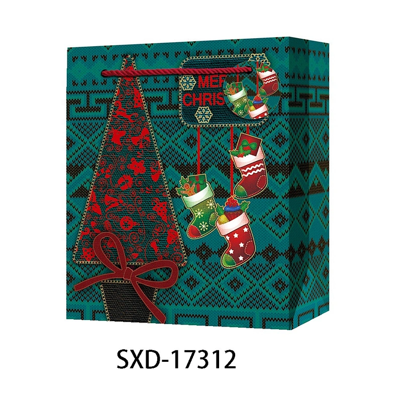 Christmas Paper Bag Gift Bags With  Customized Logo Gift Packaging Bag Various Christmas