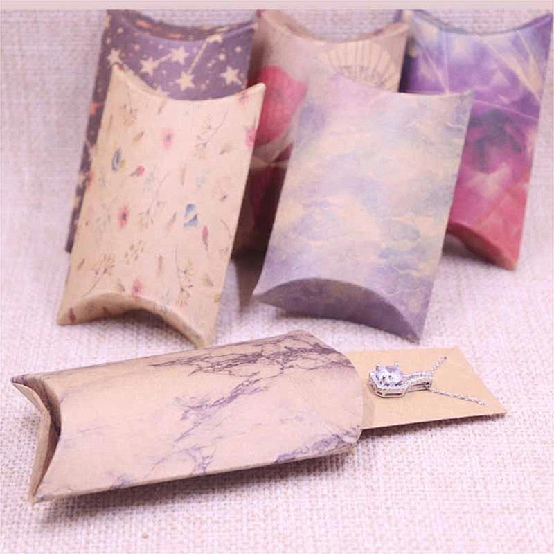 hot sales pillow paper box CMYK printing Xmas design for packaging gifts