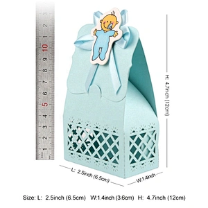 Lovely baby design paper boxes CMYK printing with laser cutting windows for gifts packaging