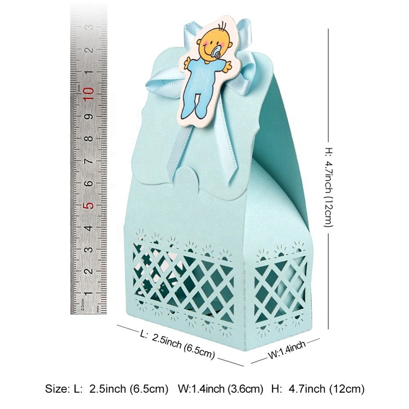Lovely baby design paper boxes CMYK printing with laser cutting windows for gifts packaging