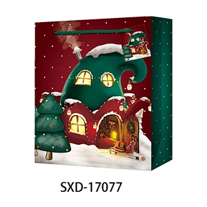 Wholesale best price newly style gift Offset printing Bag fine quality Various Christmas gift bag Packaging