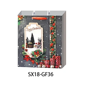 Custom Paper Bag Christmas Shopping paper Gift Bags Logo Gift Packaging Bag Various Christmas