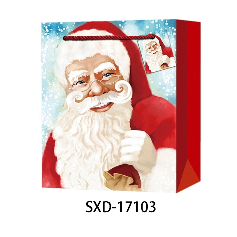 Hot sale classic gift Coated Paper Santa Claus Bag Best china low price Various Christmas gift bag Packaging