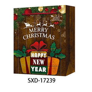Cheap custom design Christmas gift bag packaging Bag Good style Retro Packaging