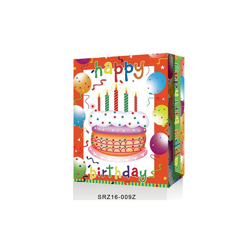New professional Birthday gift bag Customized good quality Hand Length Handle paper Packaging