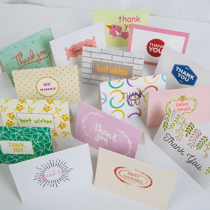 Thankyou Greeting Cards Gift Printing Flowers Glitter Hot Europe Time THANKSGIVING Foil Stamp Feature Every Day