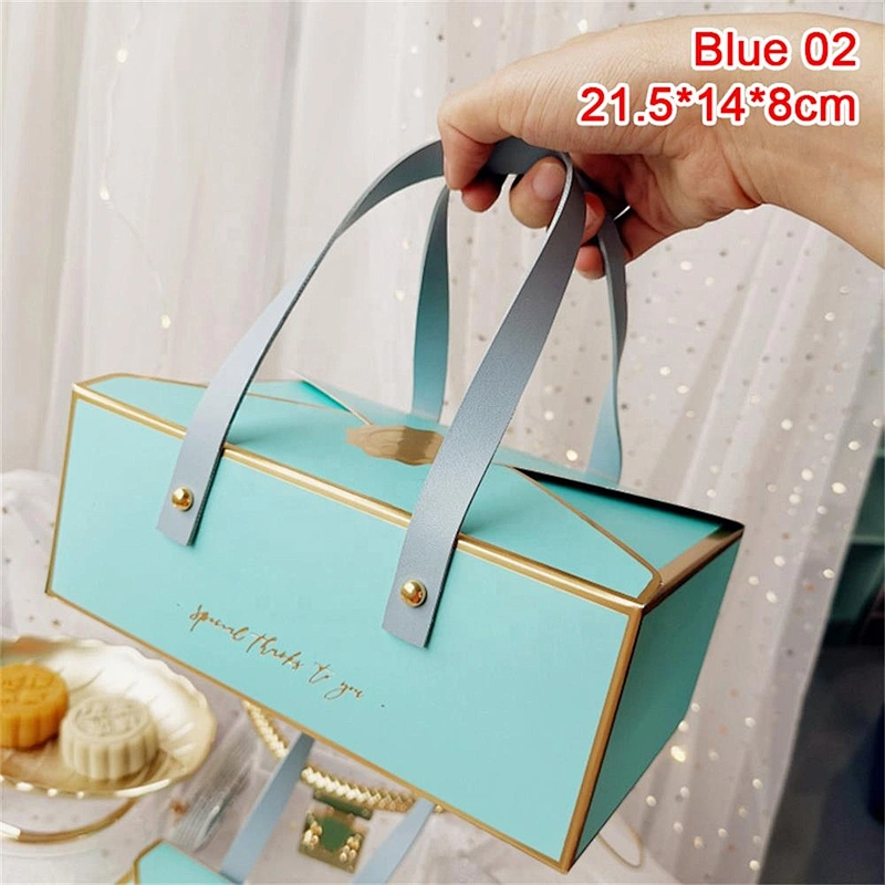 Hot sales paper boxes CMYK printing with matte lamination and PU handle for gifts packaging