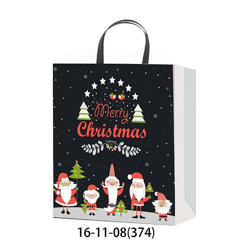 Retail  Paper Bag Christmas Shopping paper Gift Bags Logo Gift Packaging Bag  Christmas