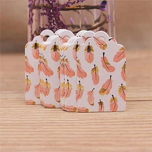 New design gift tags with CMYK printing on white card paper for decoration