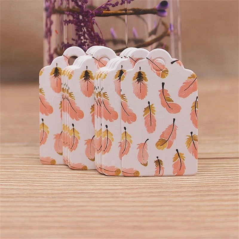 New design gift tags with CMYK printing on white card paper for decoration