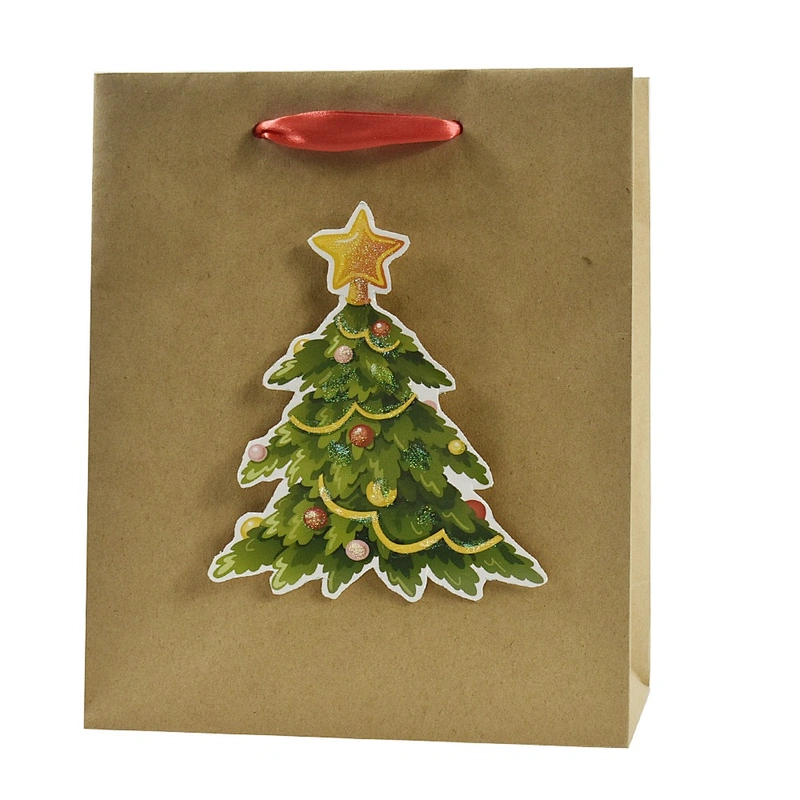 Factory direct supply Christmas gift bag excellent quality craft packaging