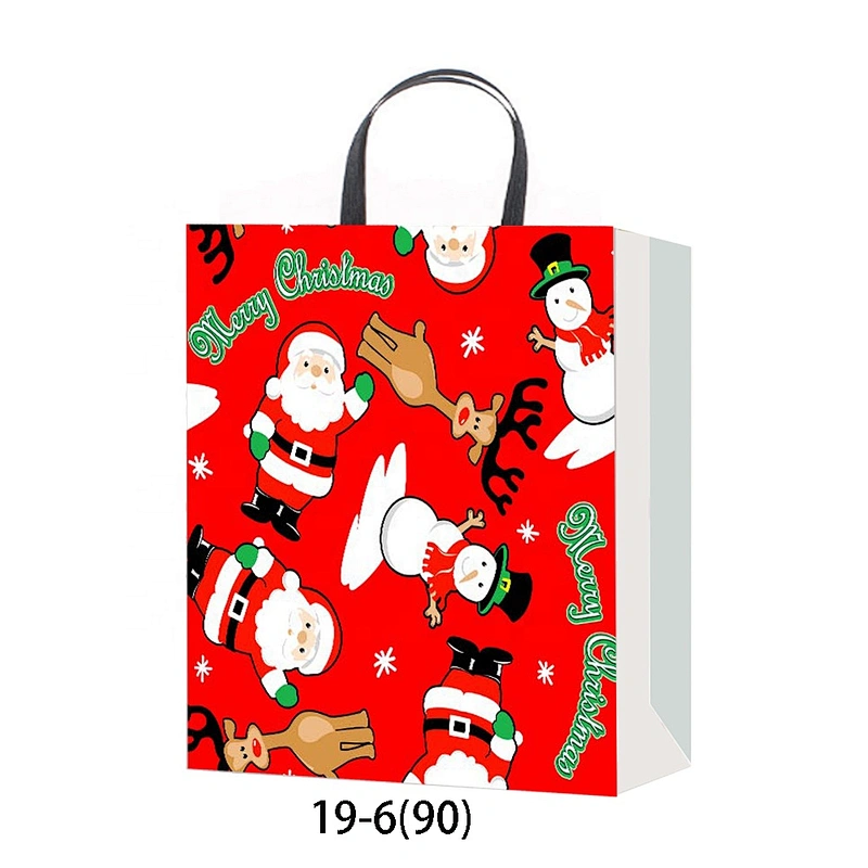 Christmas Paper Bag With Logo New Design Hot Stamping Gift Bag Packing