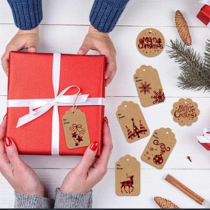 Surprise price hot sales gift tags with hot stamping kraft paper for packing gifts