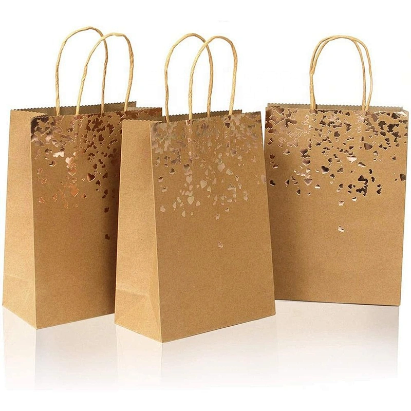 Paper Bags Craft Paper Customize Design Shopping Paper Bag Printing Gift Item Time Industrial Surface Packaging Pcs