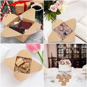 Hot sales foldable  paper boxes with kraft paper nature color for gifts packaging