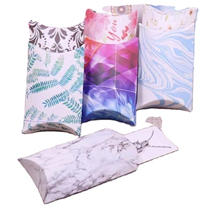 hot sales pillow paper box CMYK printing Xmas design for packaging gifts
