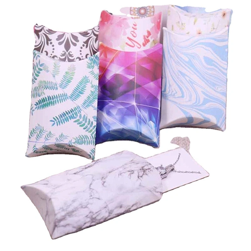hot sales pillow paper box CMYK printing Xmas design for packaging gifts