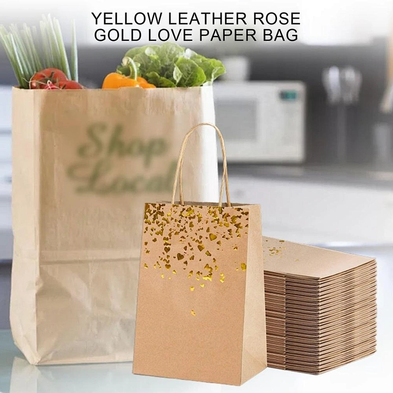 Paper Bags Craft Paper Customize Design Shopping Paper Bag Printing Gift Item Time Industrial Surface Packaging Pcs