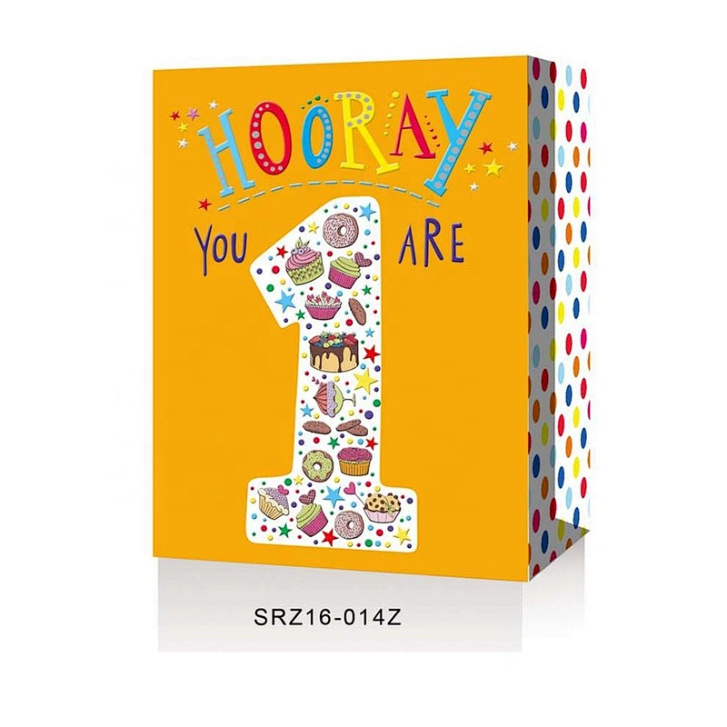 China wholesale Birthday gift bag Customized good quality Digital pattern paper Packaging